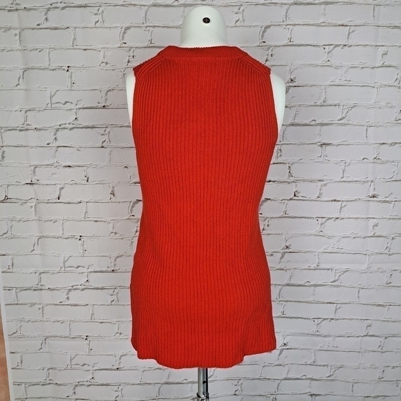 J.CREW red Ribbed Sleeveless Sweater - Picture 4 of 10